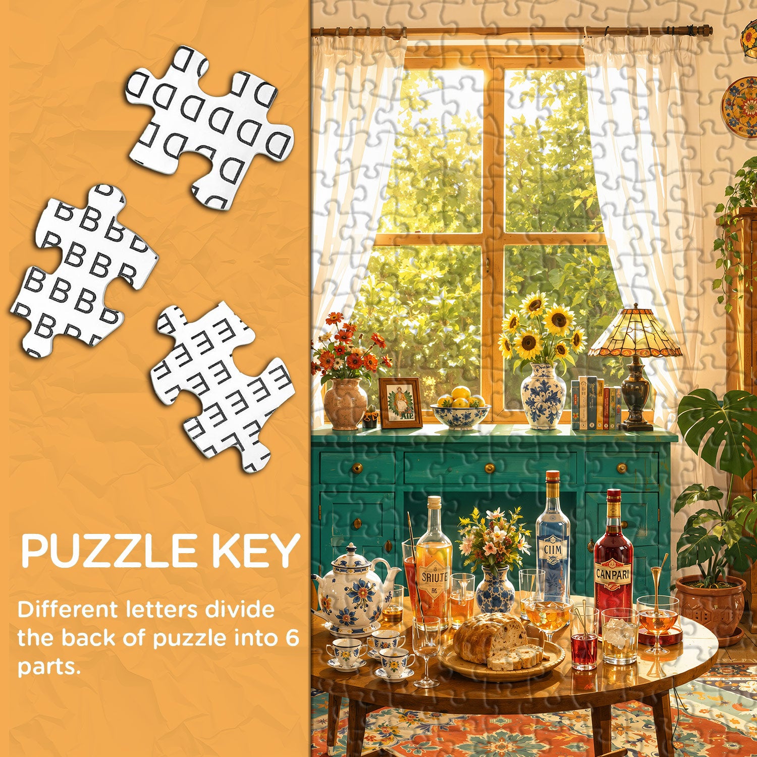 Gemütliches Landhaus-Kunst-Puzzle, 1000 Teile