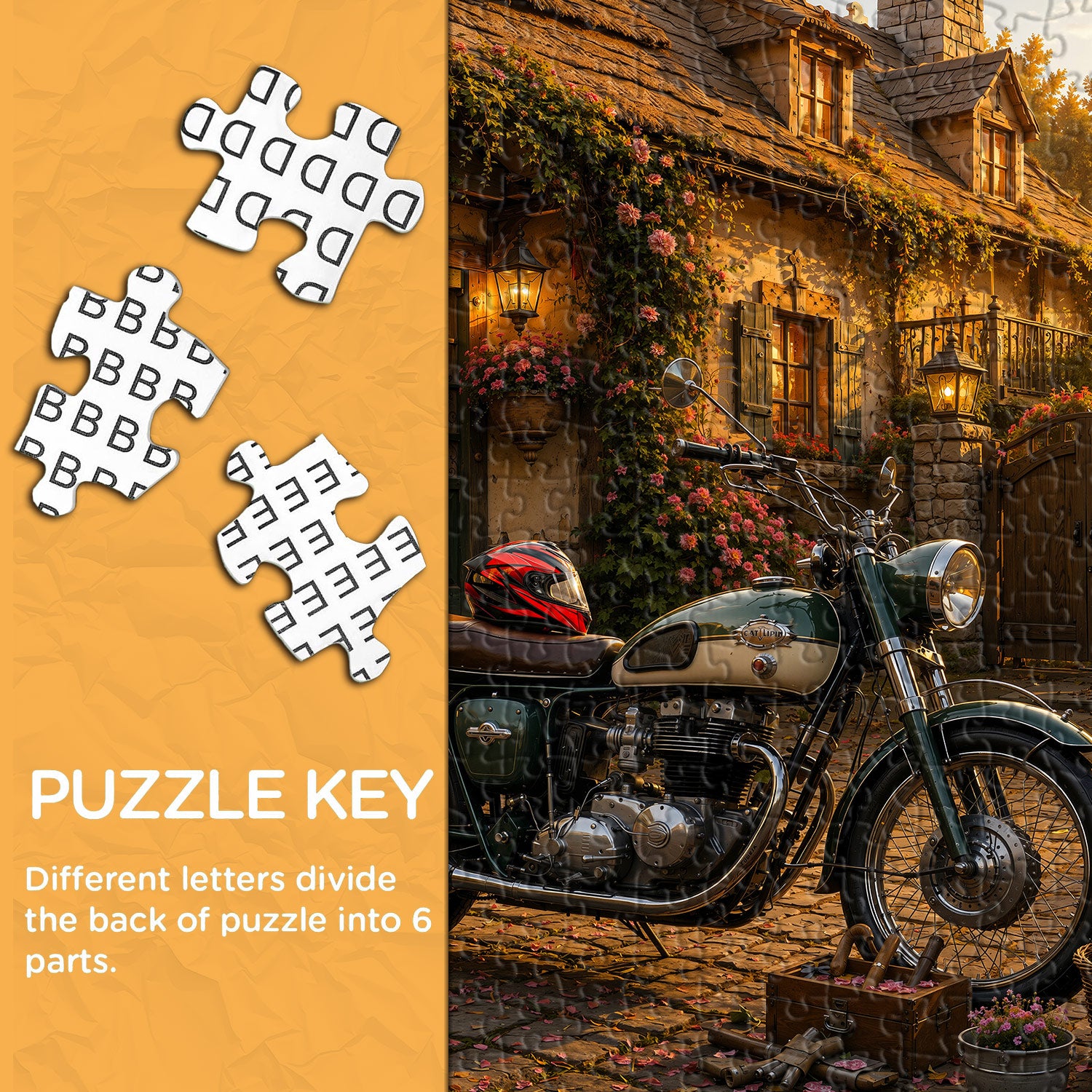 Sunset Cottage Moto Jigsaw Puzzle 1000 Pieces