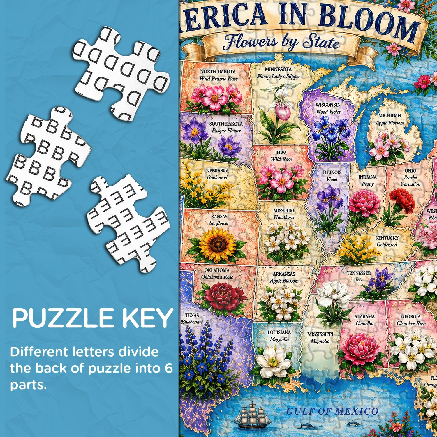 America in Bloom Jigsaw Puzzle 1000 Pieces