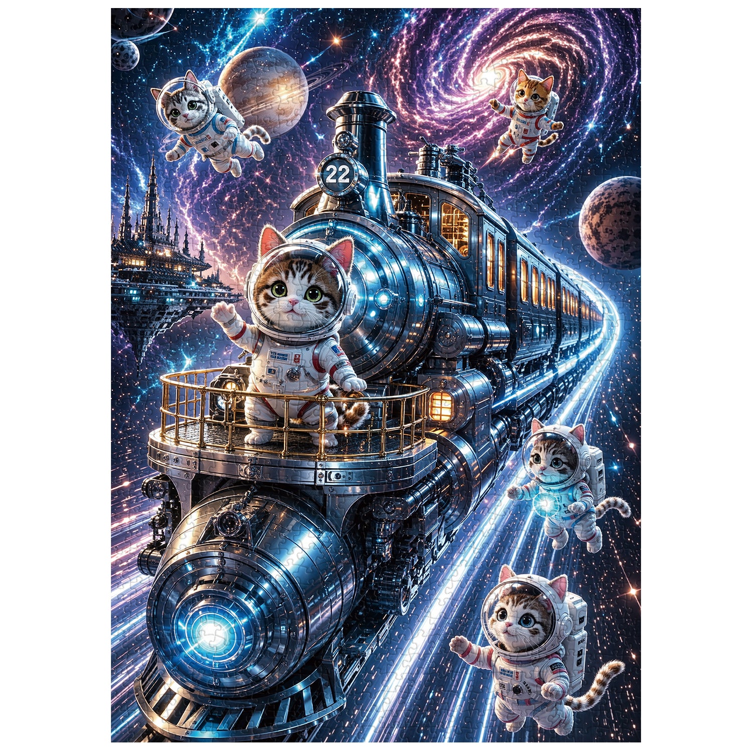 Kosmische Katze Puzzle 1000 Teile