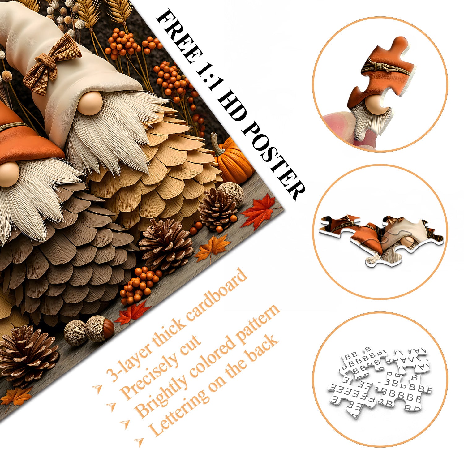 Harvest Gnome Jigsaw Puzzle 1000 Pieces