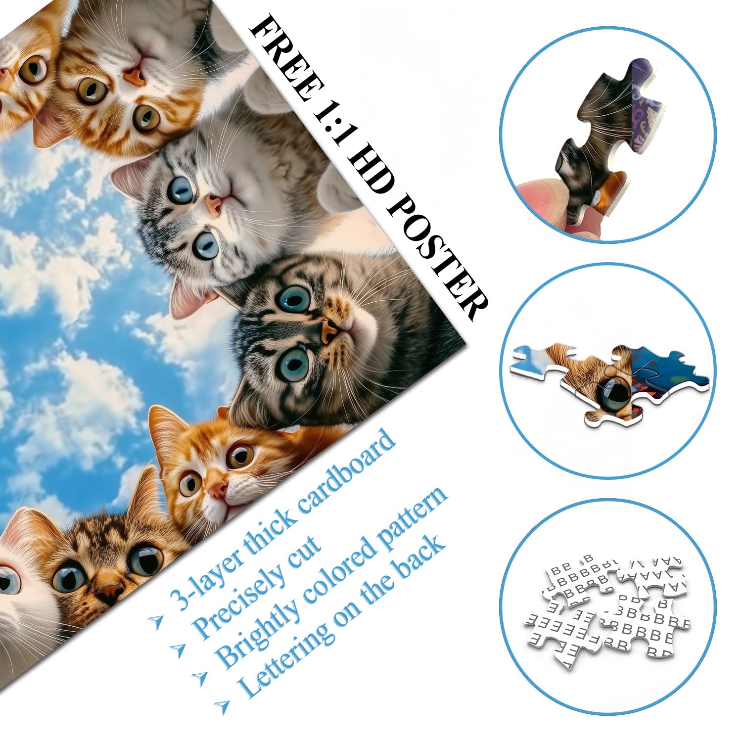 Puzzle mit Katzenbeobachtung, 1000 Teile