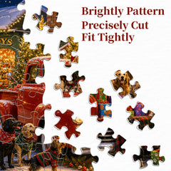 Weihnachtswelpen-LKW-Puzzle 1000 Teile