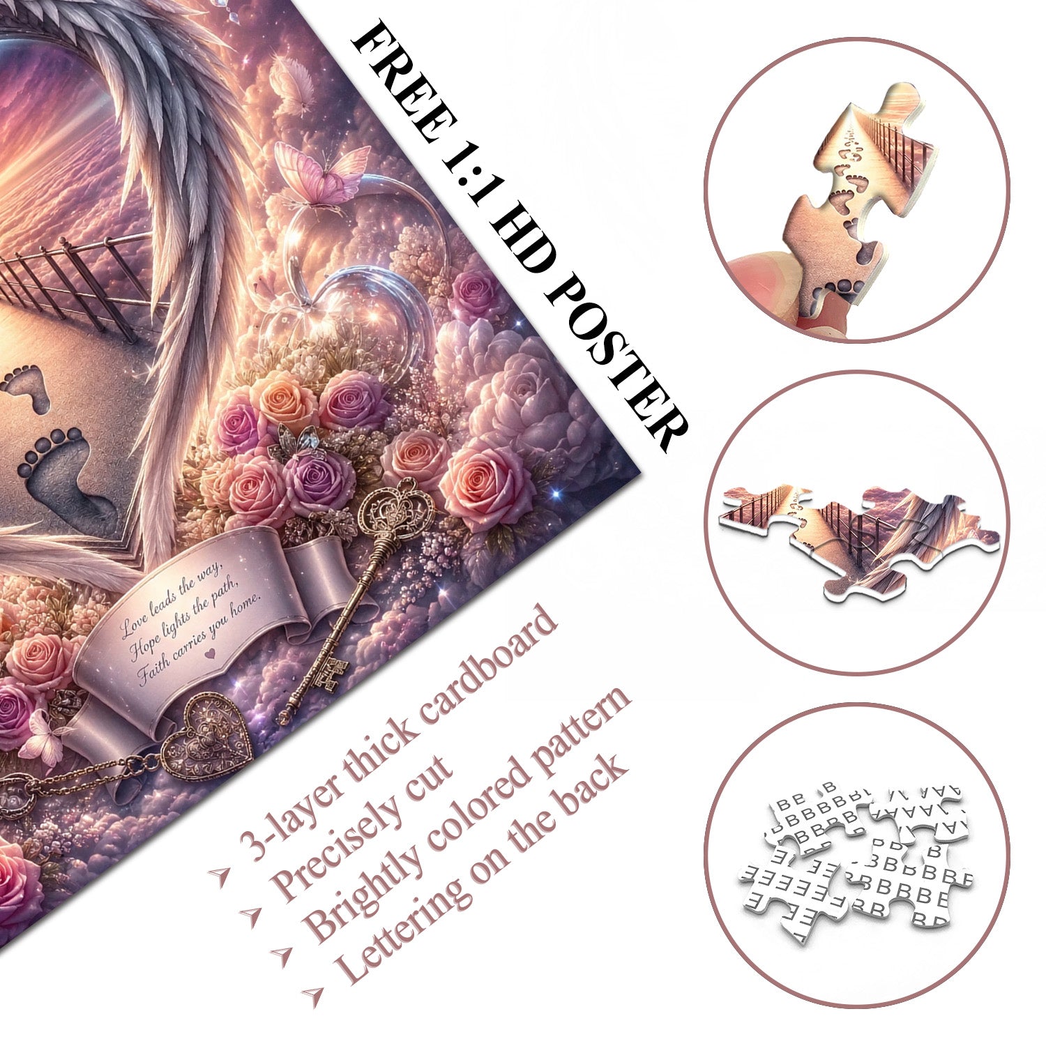 Geflügeltes Herz, Himmelspfad-Puzzle, 1000 Teile