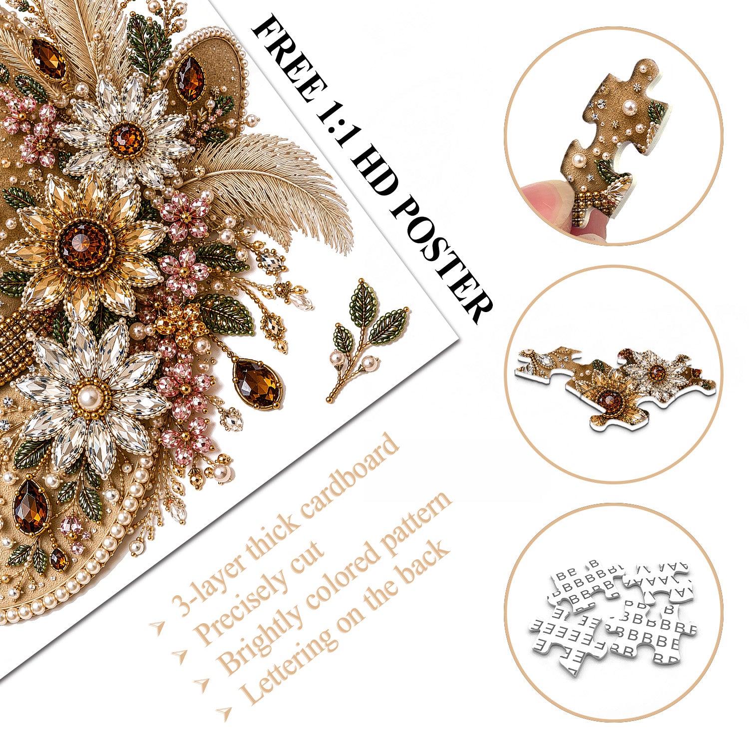 Blumenjuwel Cowboyhut-Puzzle 1000 Teile