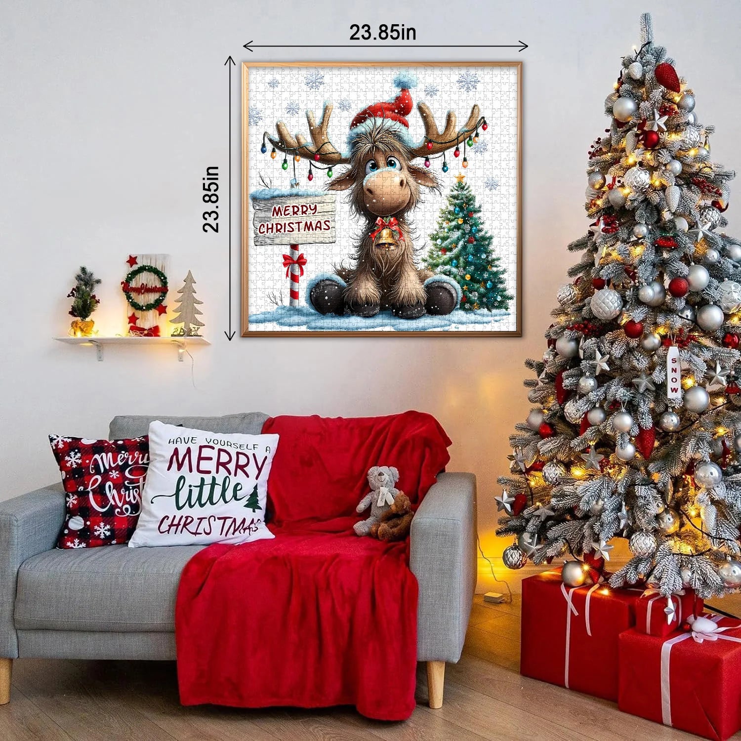 Elk Christmas Celebration Jigsaw Puzzle 1000 Pieces