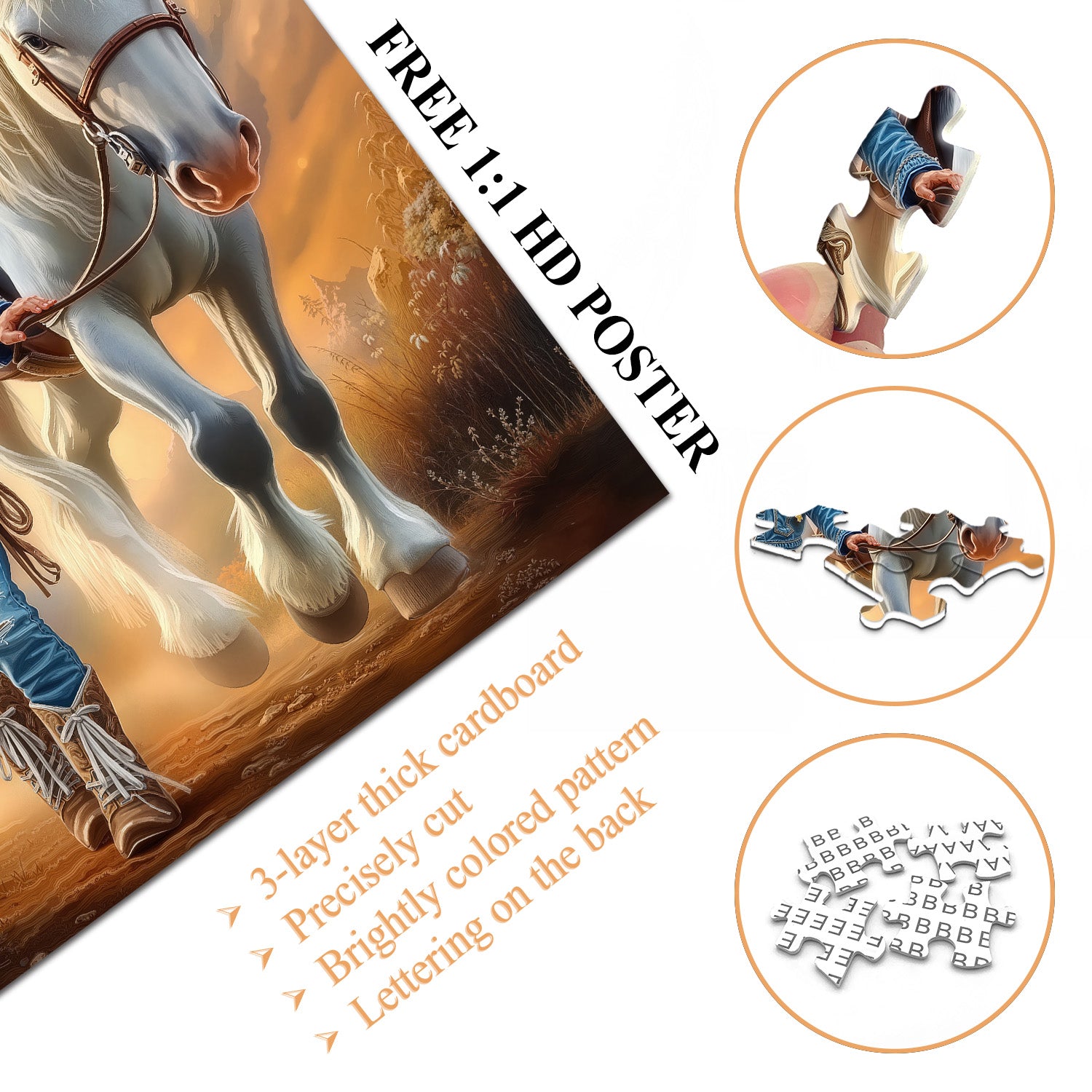 Blonde Cowgirl Jigsaw Puzzle 1000 Pieces