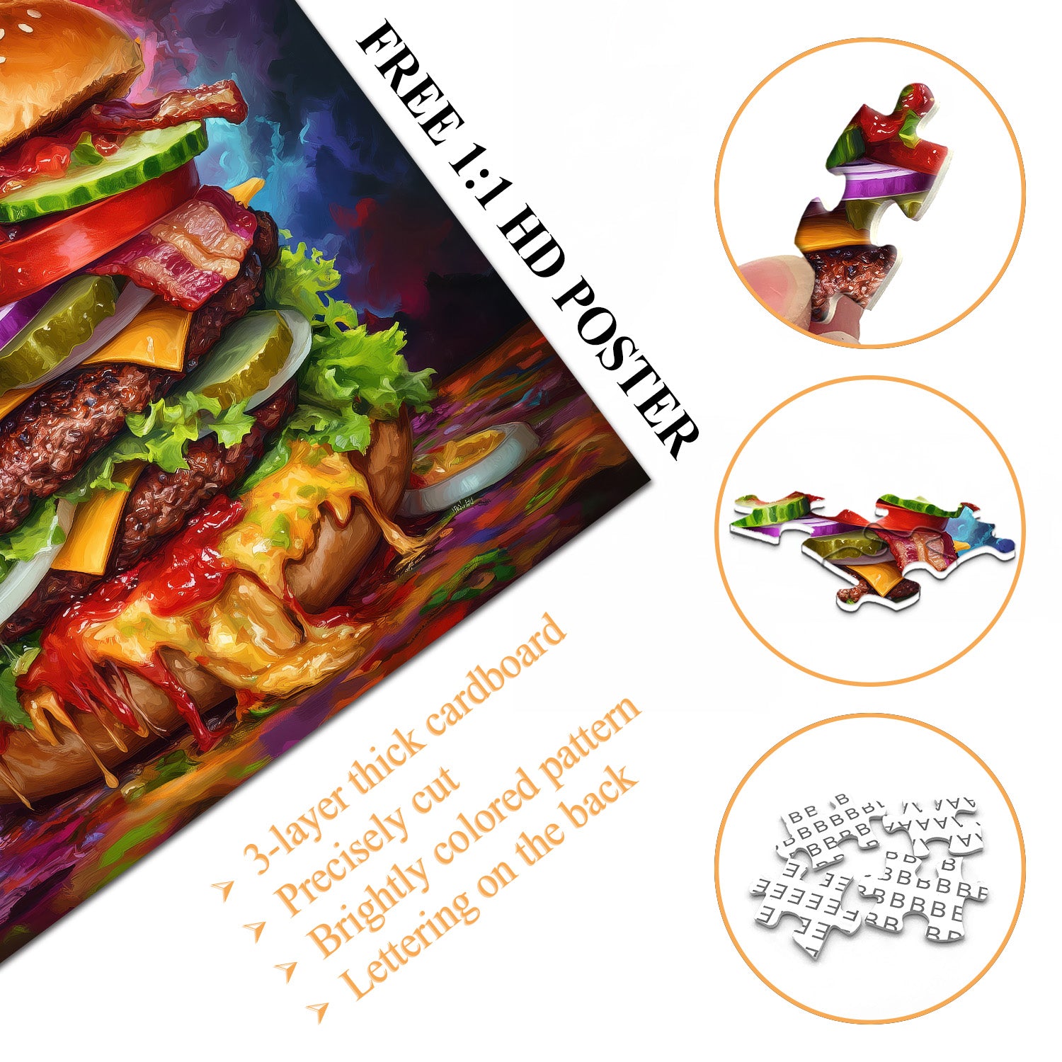 Delicious Hamburger Jigsaw Puzzle 1000 Pieces