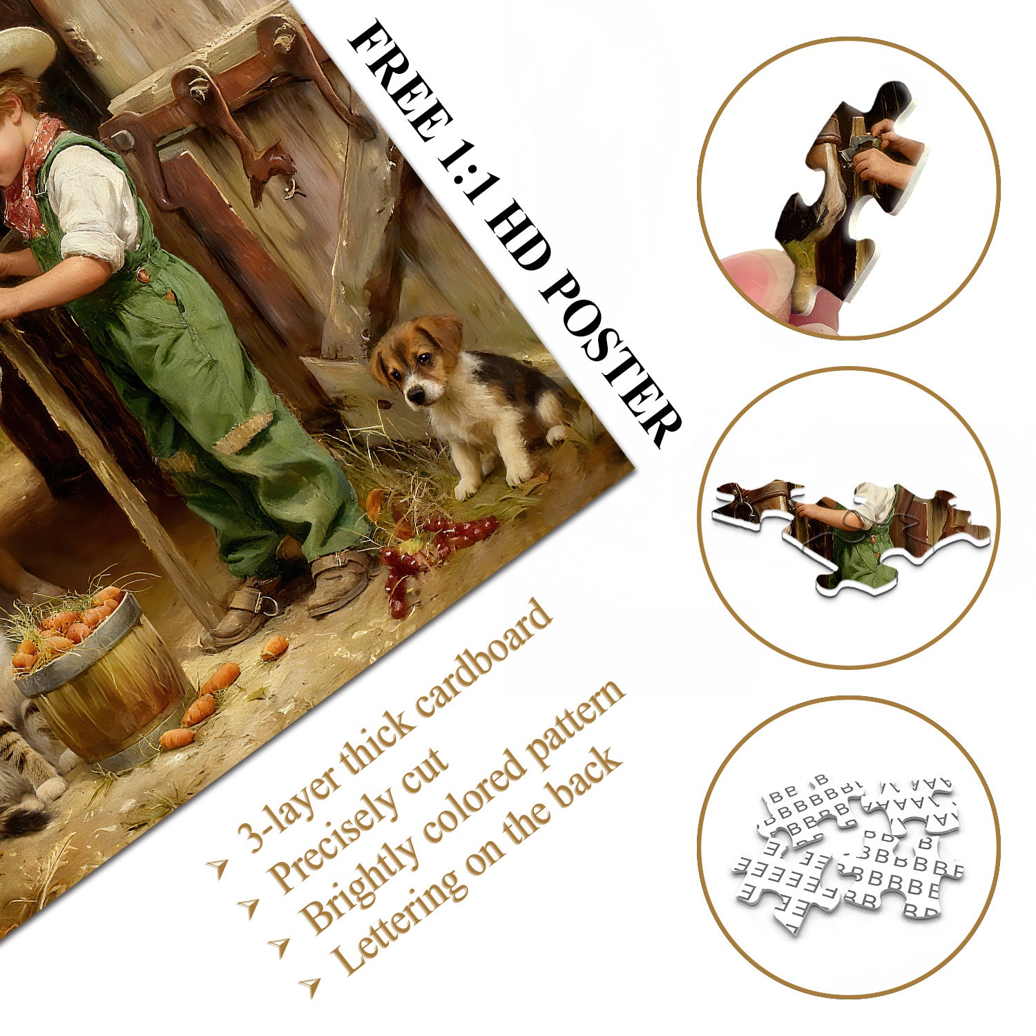 Kindliches Weideleben-Puzzle 1000 Teile