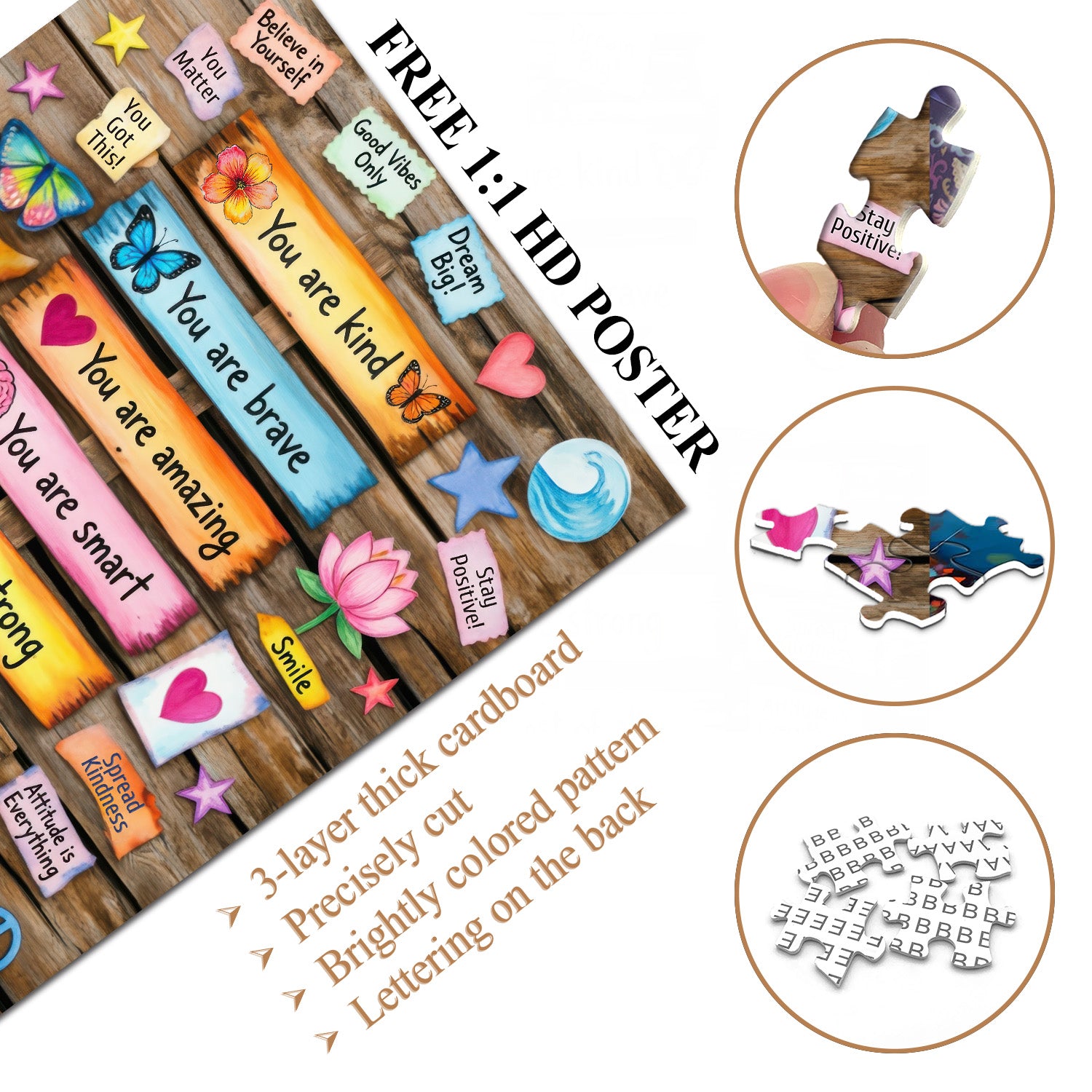 Tägliche Positivität Puzzle 1000 Teile