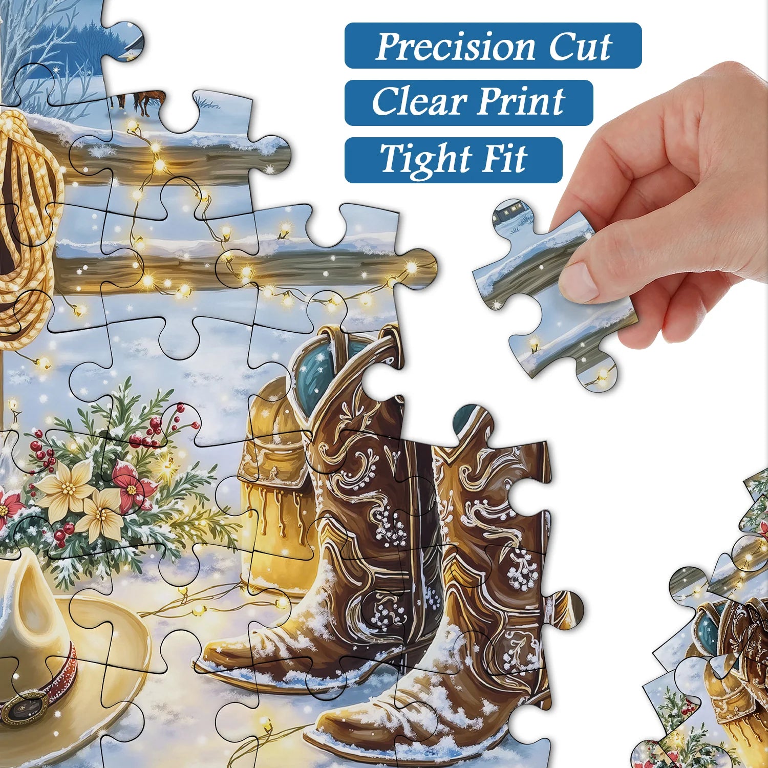 Snowy Night Ranch Puzzle 1000 Teile