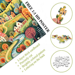 Colorful Autumn Valley Jigsaw Puzzle 1000 Pieces
