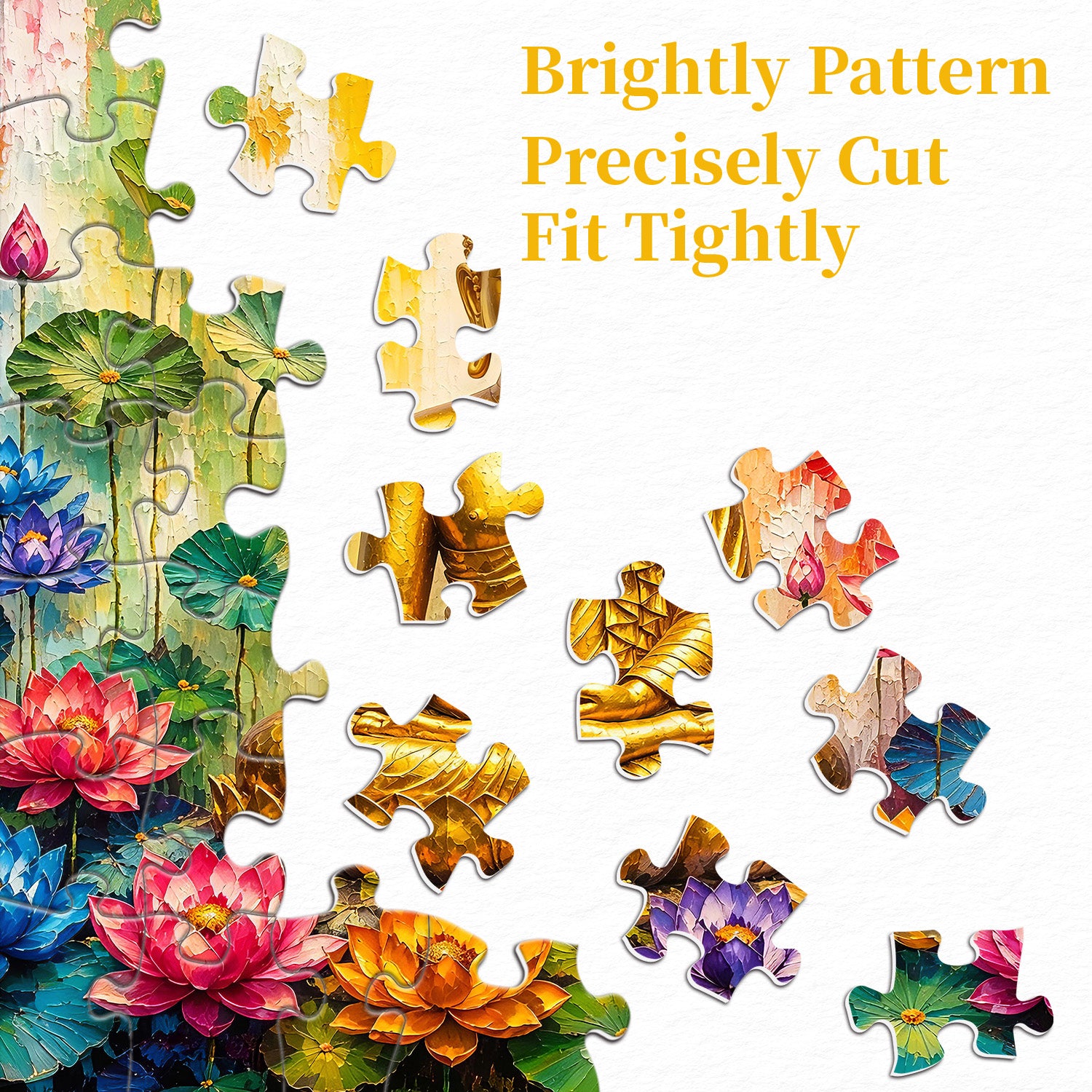 Serene Buddha Floral Bloom Puzzle 1000 Teile