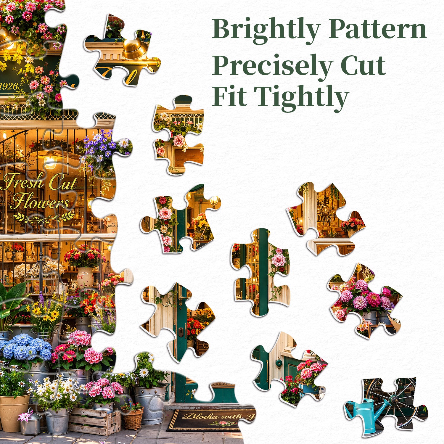 Buntes Blumenladen-Puzzle 1000 Teile