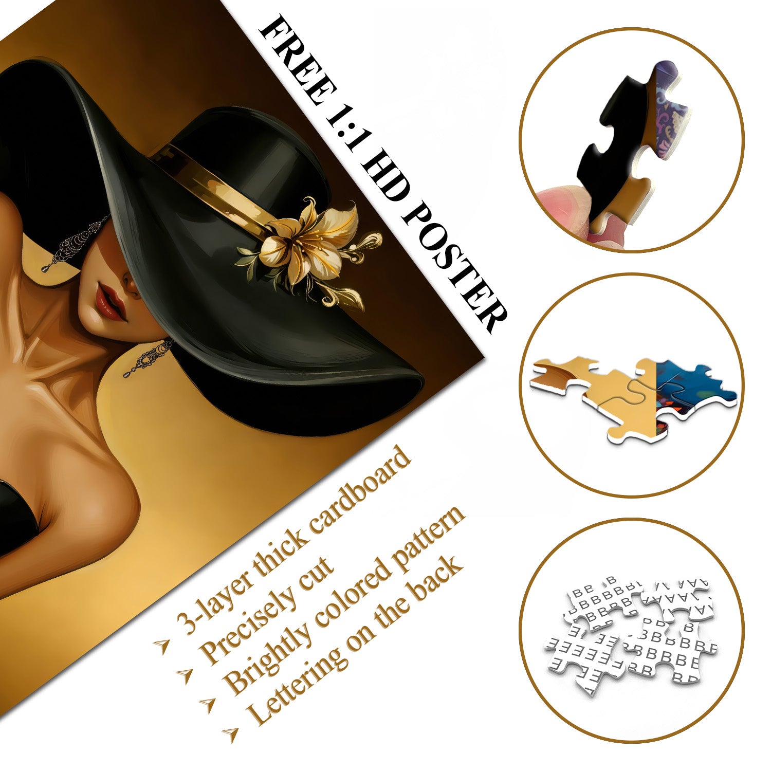 Golden Beauty Jigsaw Puzzle 1000 Pieces