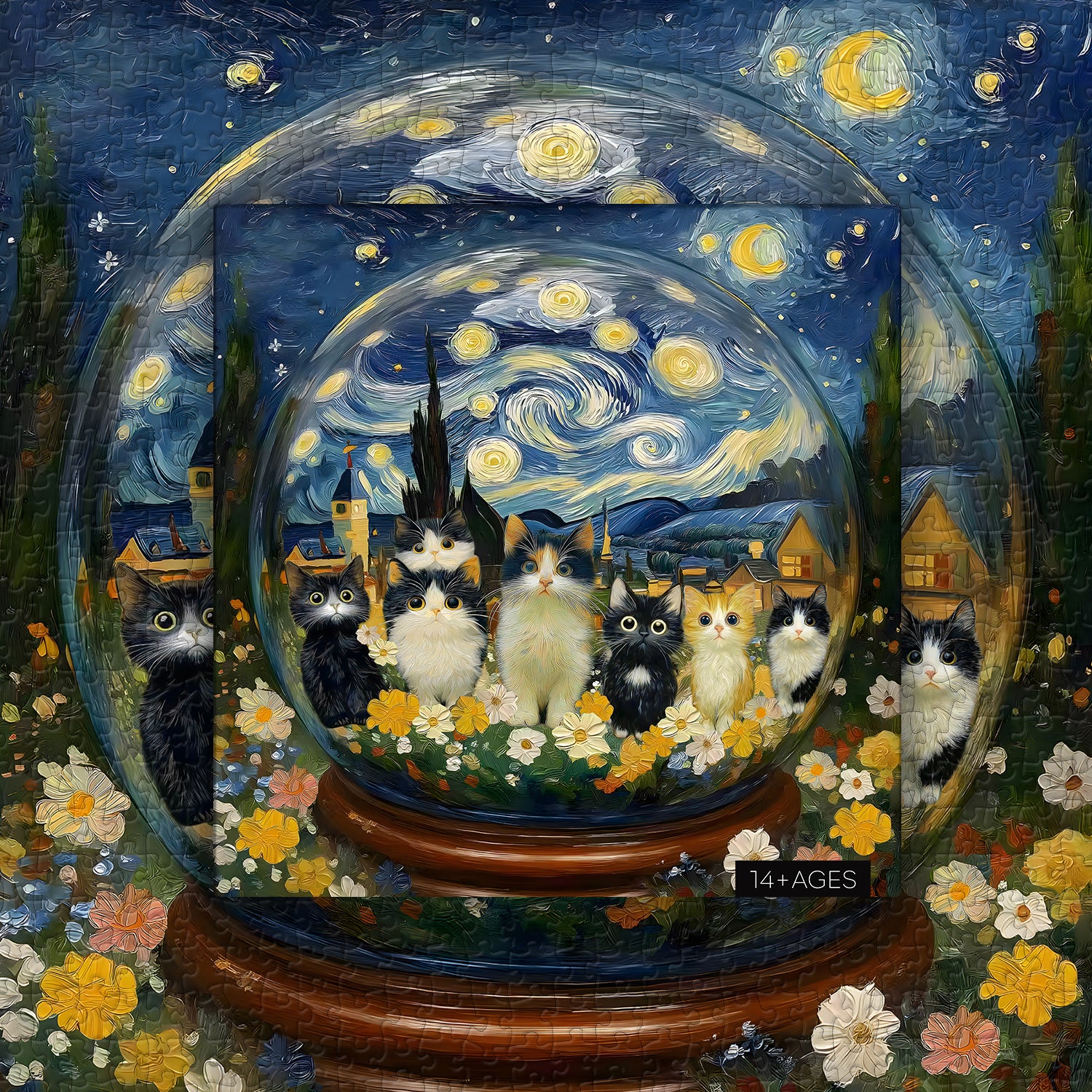 Katzen-Kristallkugel-Puzzle, 1000 Teile