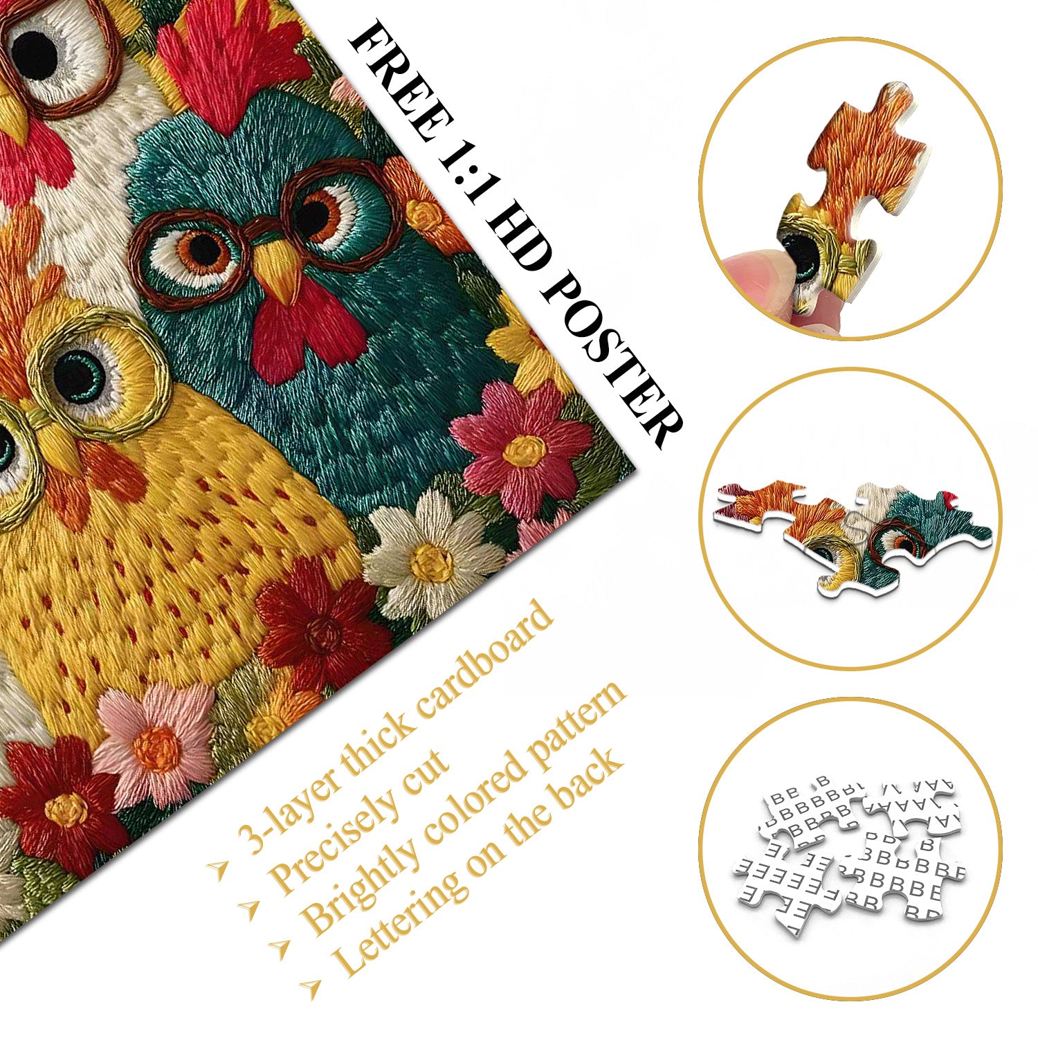 Chic Chickens Jigsaw Puzzle 1000 Pieces