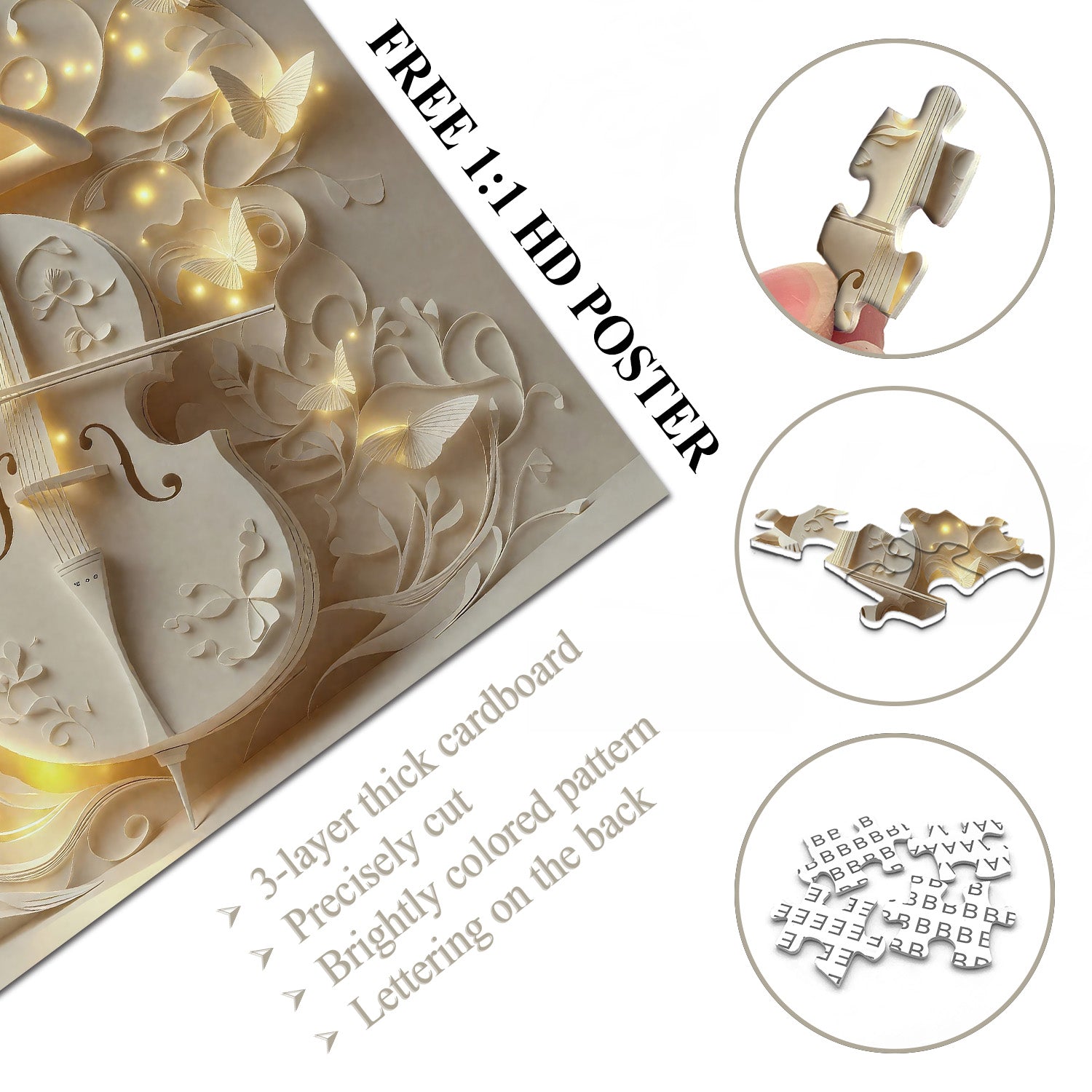 Paper Butterfly Melody Jigsaw Puzzle 1000 Pieces