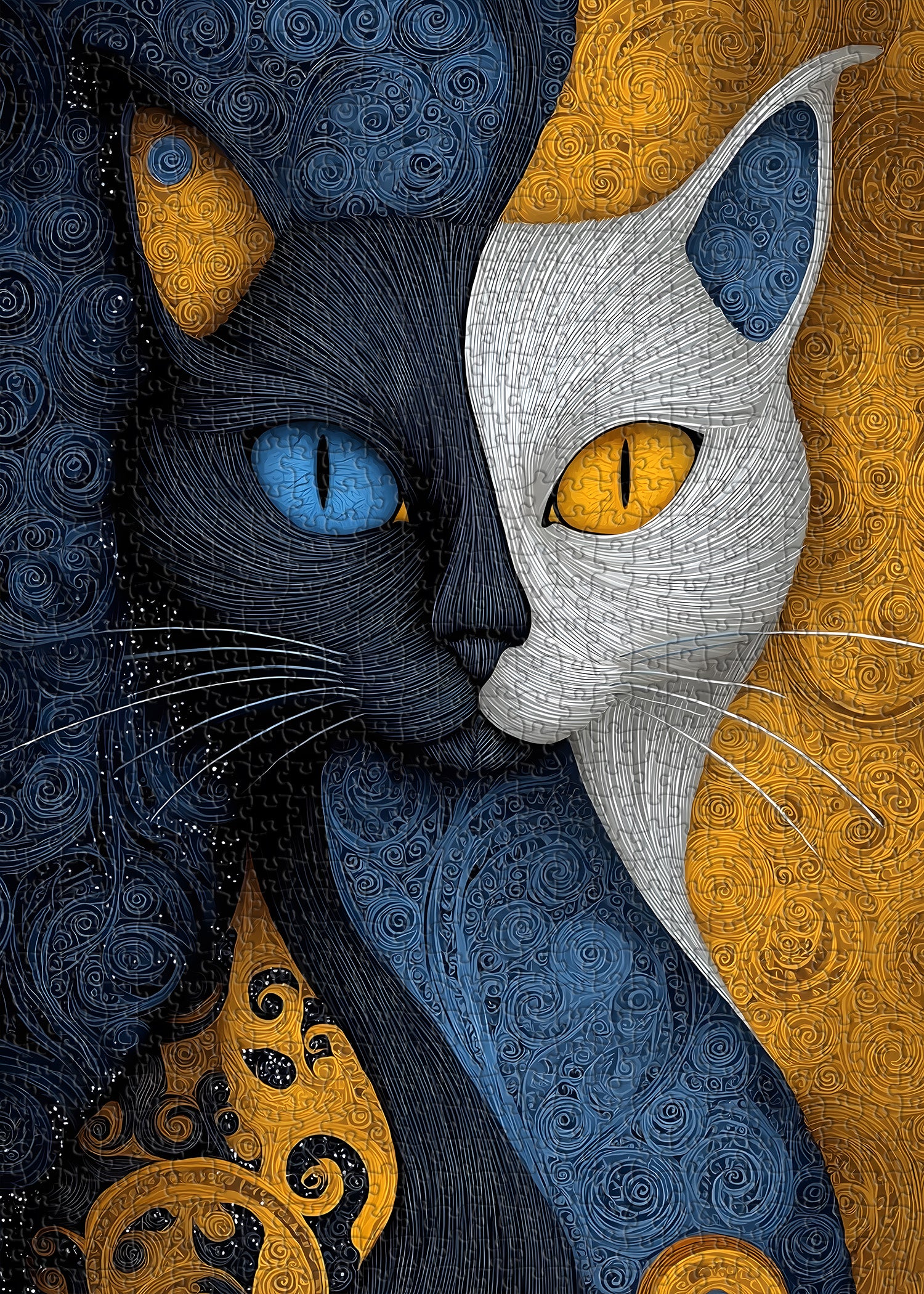 Blue Gold Gaze Puzzle 1000 Teile