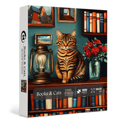 Books & Cats Jigsaw Puzzle 1000 Pieces