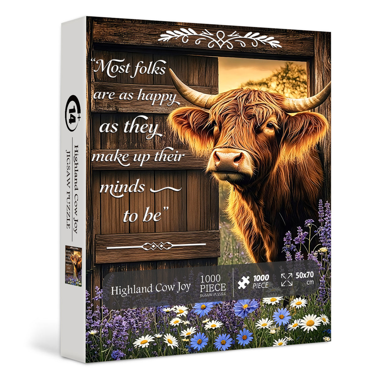 Highland Cow Joy Jigsaw Puzzle 1000 Pieces