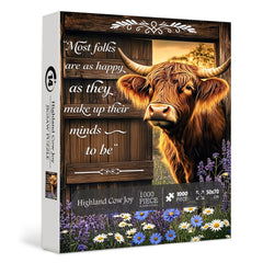 Highland Cow Joy Jigsaw Puzzle 1000 Pieces
