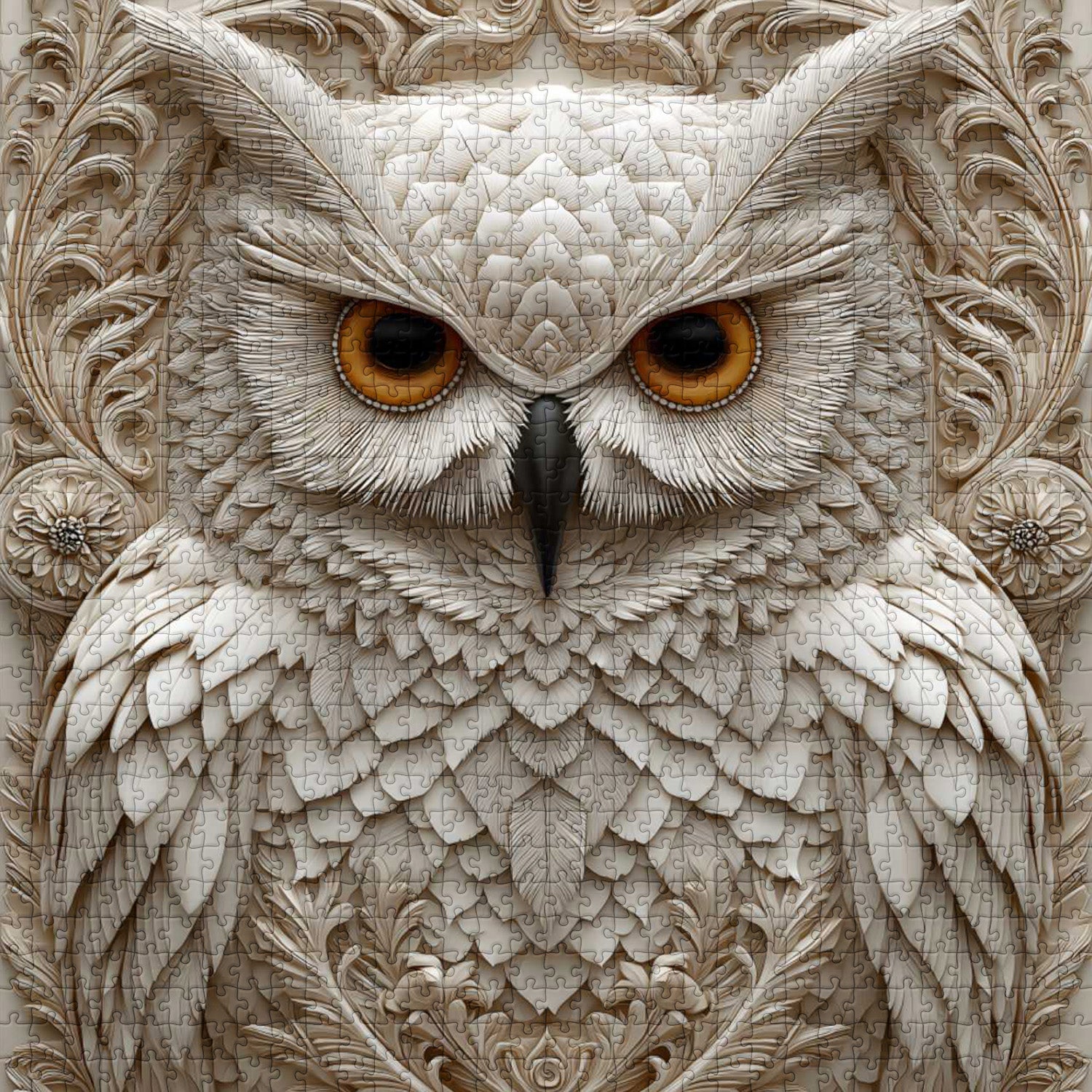 Geschnitztes Eulen-Puzzle 1000 Teile