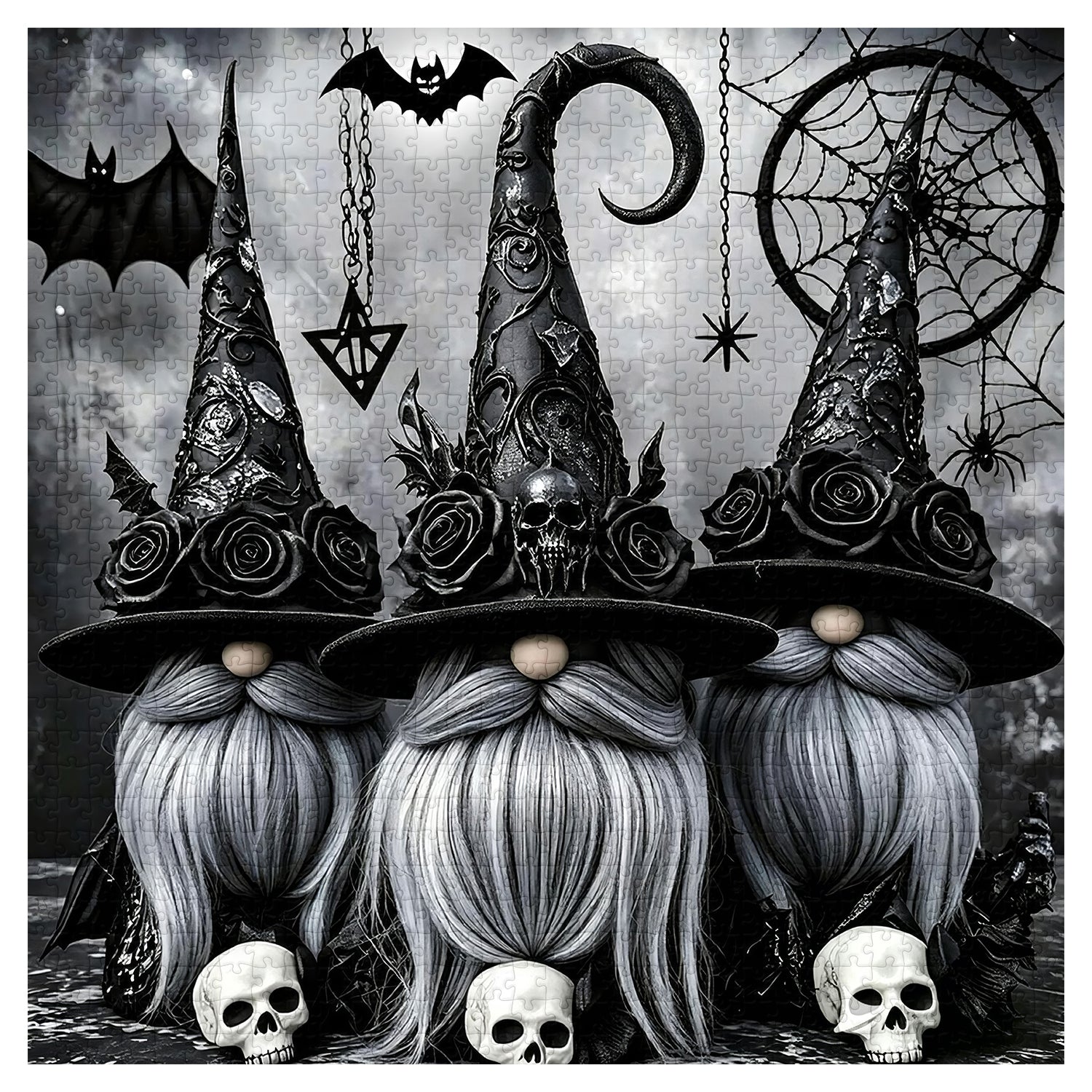 Gothic Halloween Gnomes Puzzle 1000 Teile