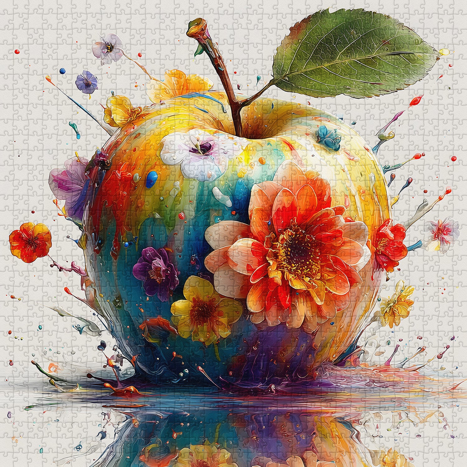 Blooming Color Apple Jigsaw Puzzle 1000 Pieces