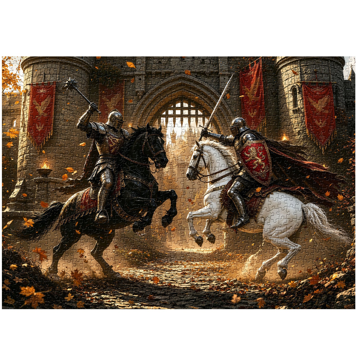 Autumn Castle Duel Jigsaw Puzzle 1000 Pieces