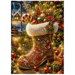 Festliches Weihnachtsmann-Stiefel-Puzzle, 1000 Teile