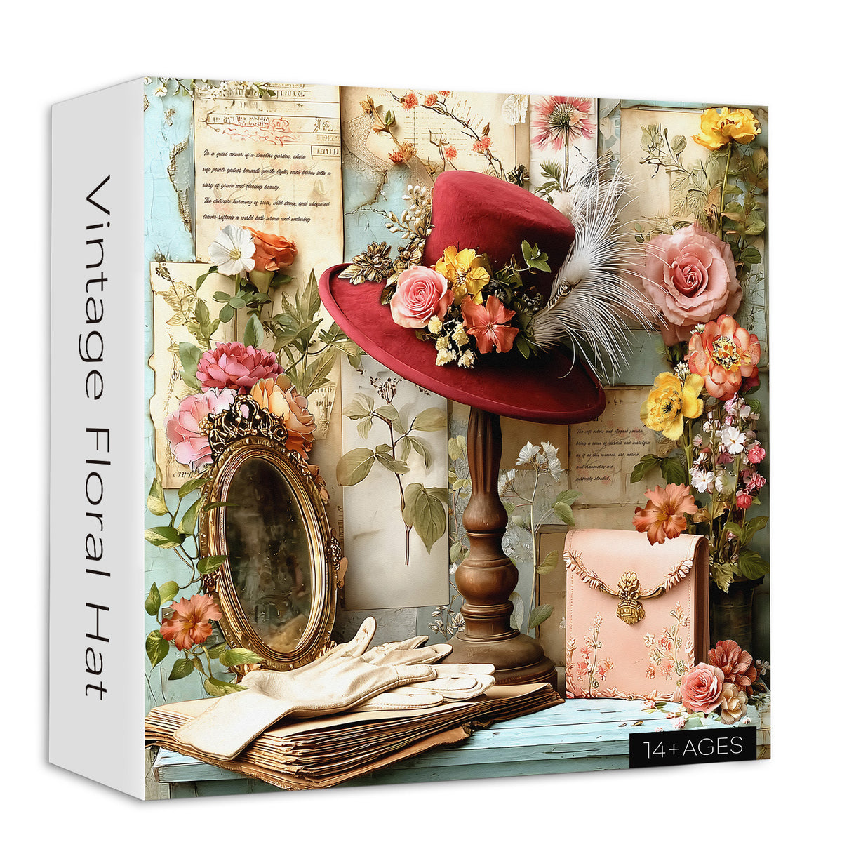 Vintage Floral Hat Jigsaw Puzzle 1000 Pieces