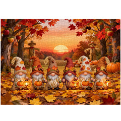 Gnomes of the Harvest Woods Jigsaw Puzzle 1000 Pieces