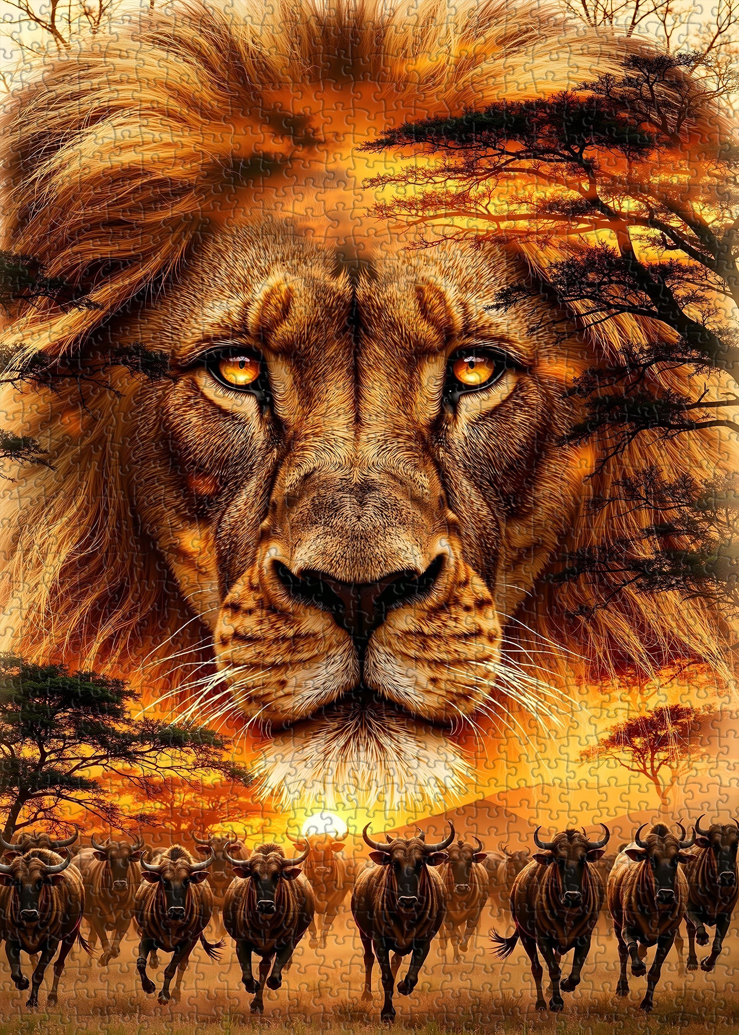 King of the Grasslands Jigsaw Puzzle 1000 Pieces