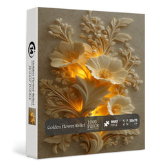 Golden Flower Relief Jigsaw Puzzle 1000 Pieces
