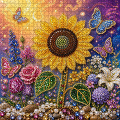 Gemstone Sunflower Jigsaw Puzzle 1000 Pieces
