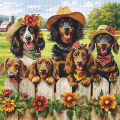 Dackelfamilie Puzzle 1000 Teile
