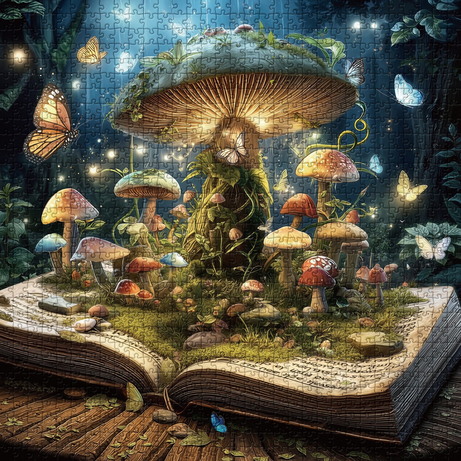 Fantasy-Pilzbuch-Puzzle 1000 Teile