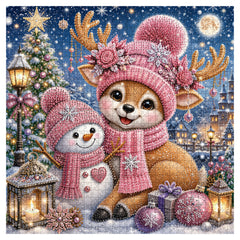 Sternenklares rosa Rentier-Puzzle, 1000 Teile