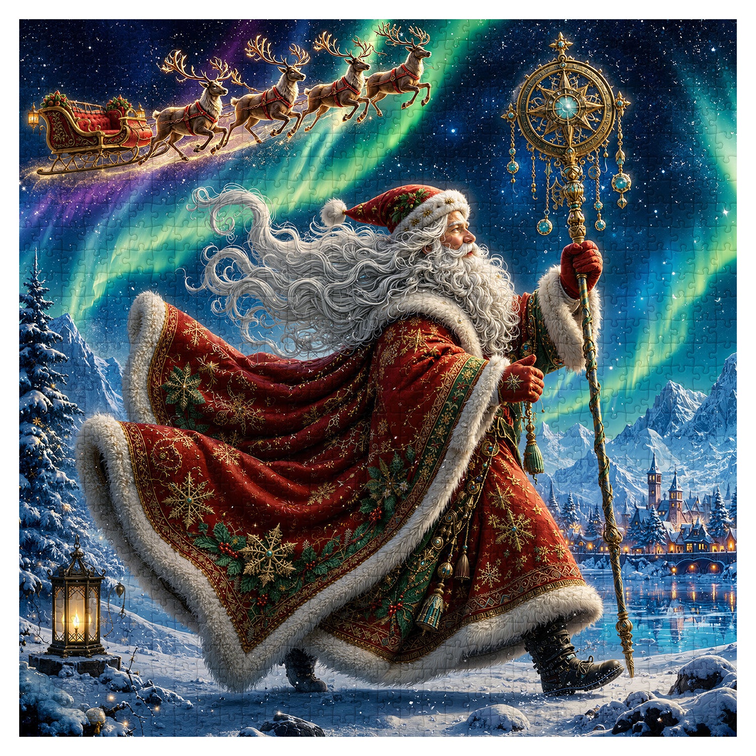 Arktisches Weihnachtspuzzle 1000 Teile