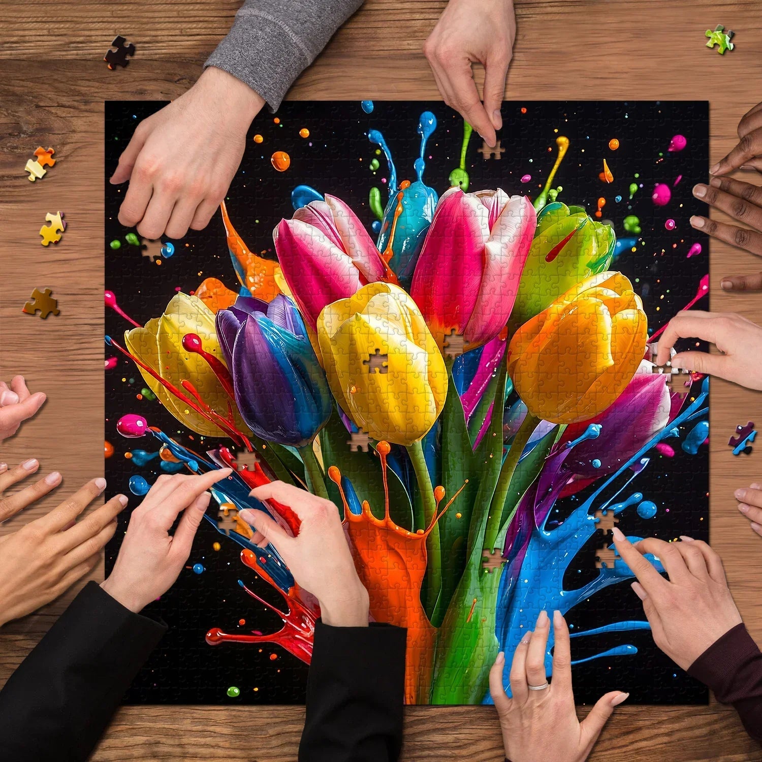 Vibrant Tulips Jigsaw Puzzles 1000 Pieces