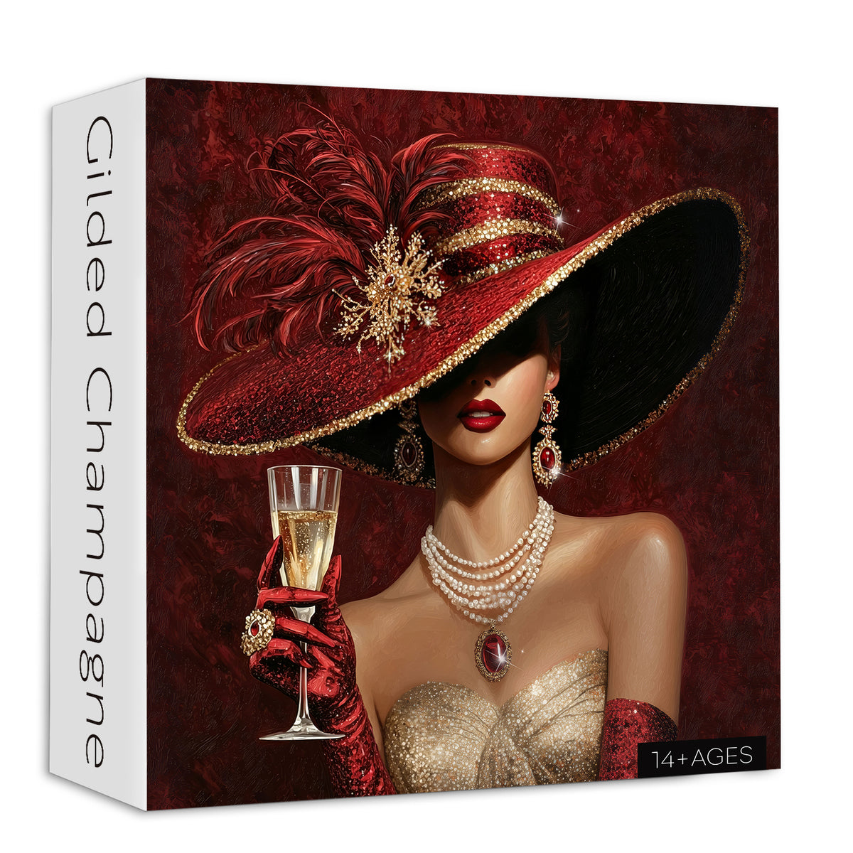 Vergoldetes Champagner-Puzzle, 1000 Teile