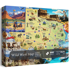 Wildwest-Kartenpuzzle 1000 Teile