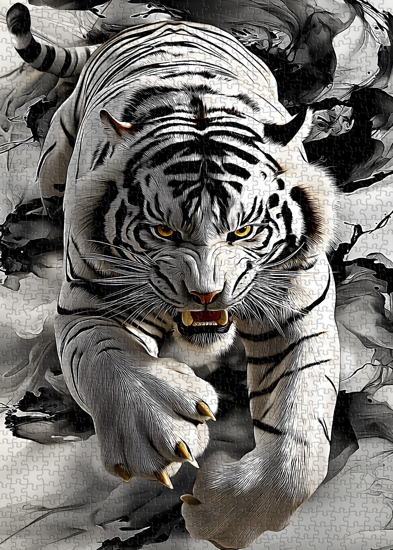 Ink Shadow Tiger Jigsaw Puzzle 1000 Pieces