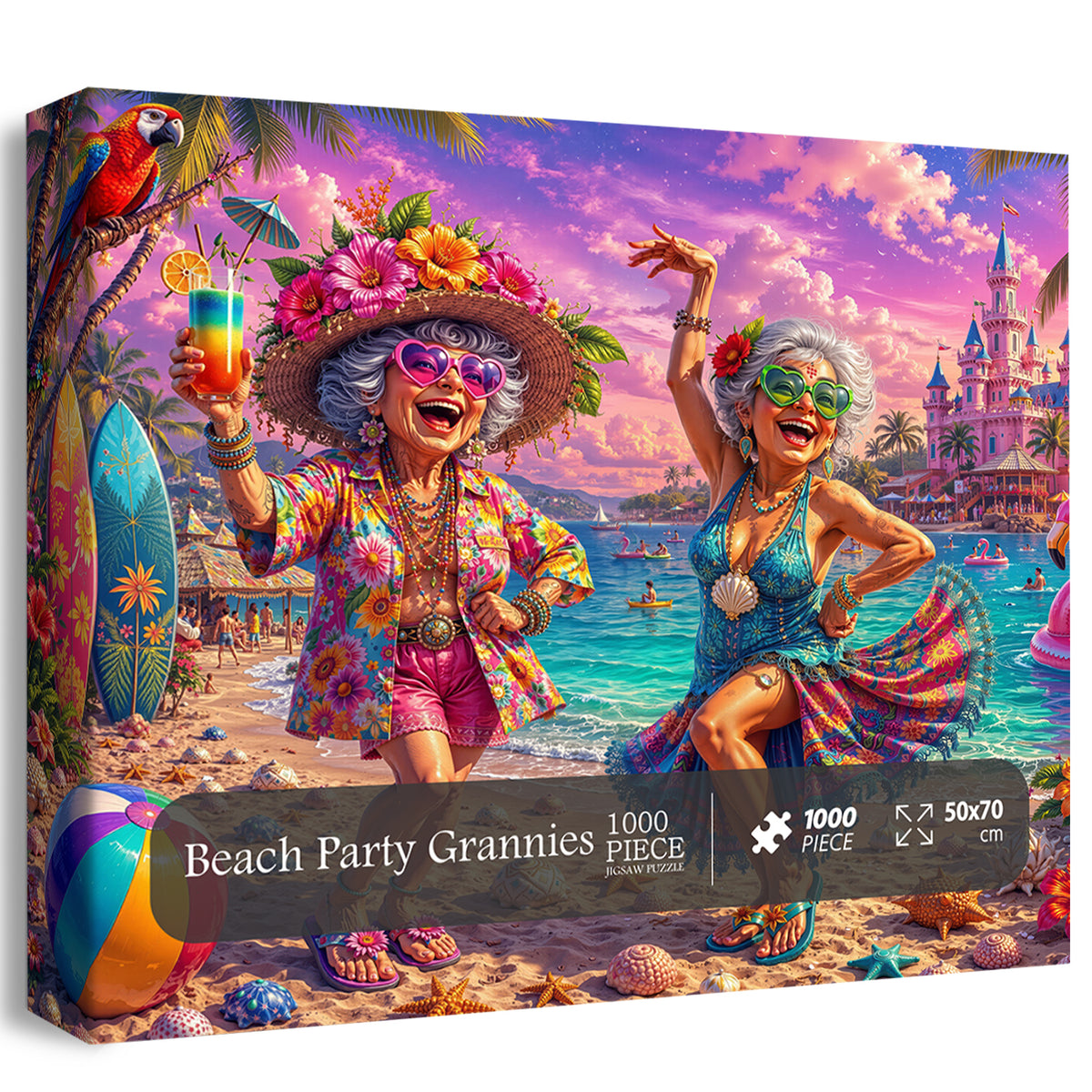 Strandparty-Omas-Puzzle, 1000 Teile