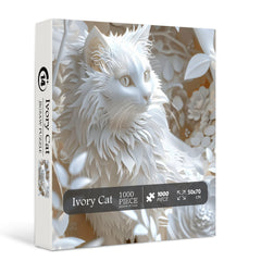 Ivory Cat Jigsaw Puzzle 1000 Pieces