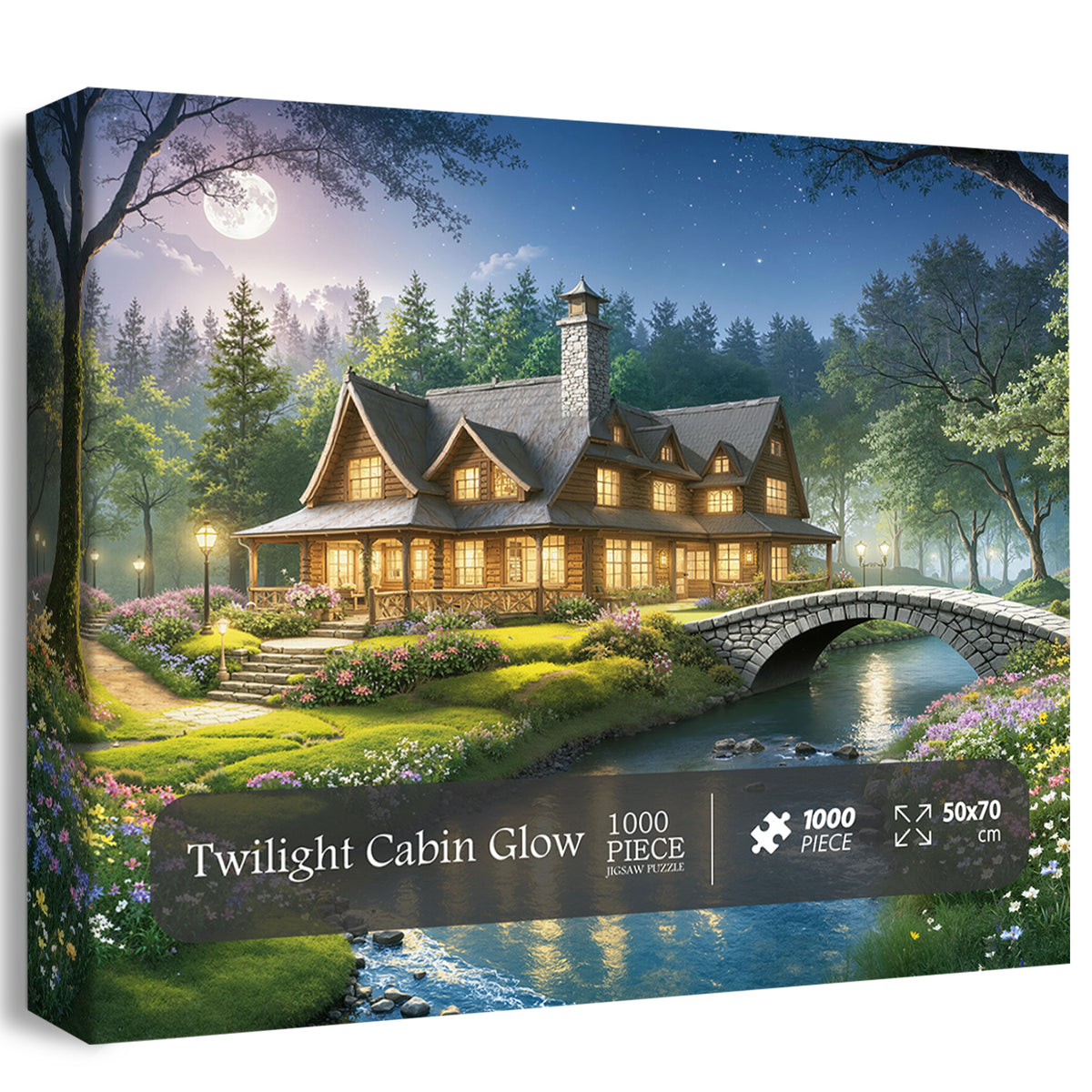 Twilight Cabin Glow Puzzle 1000 Teile