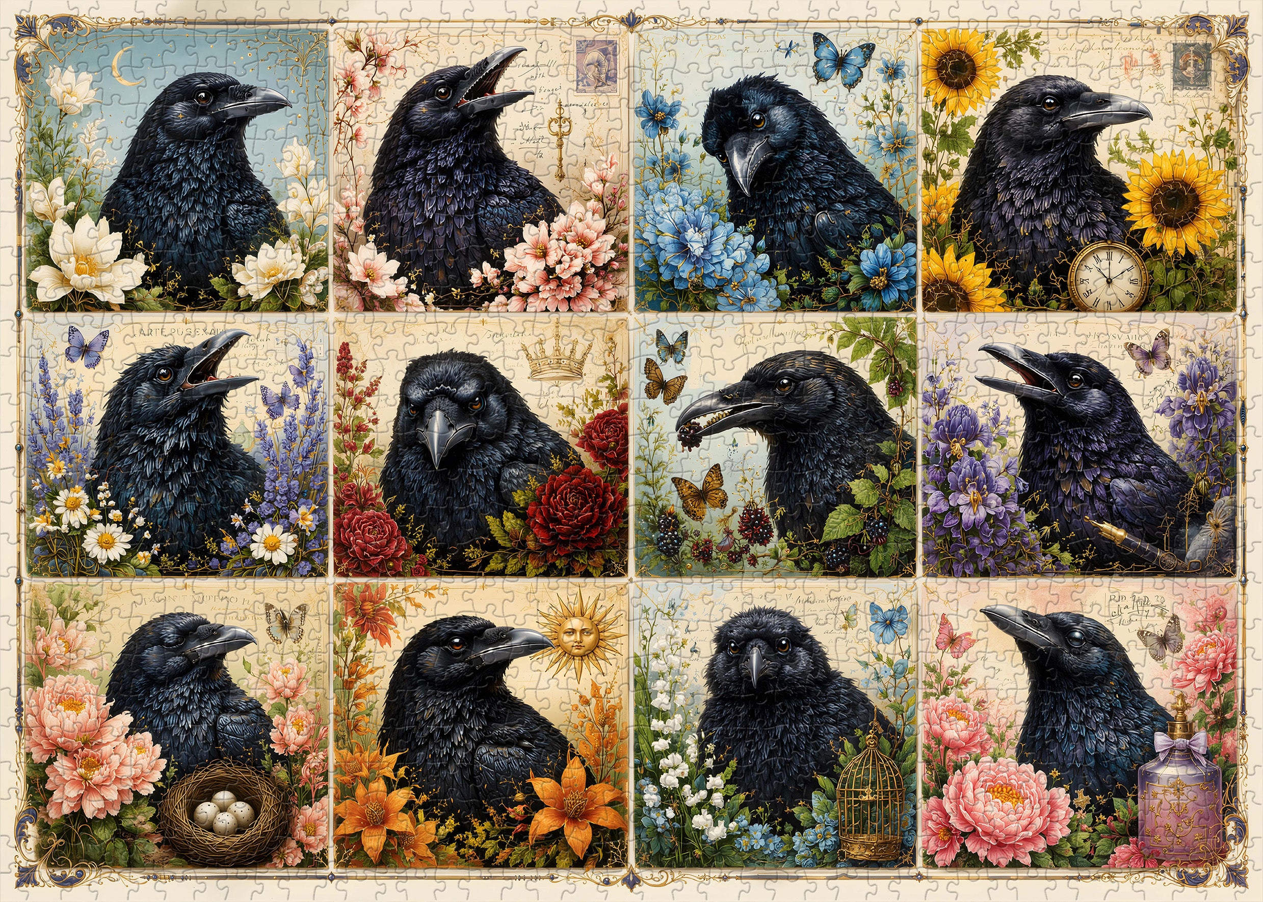 Garden Raven Art Jigsaw Puzzle 1000 Pieces