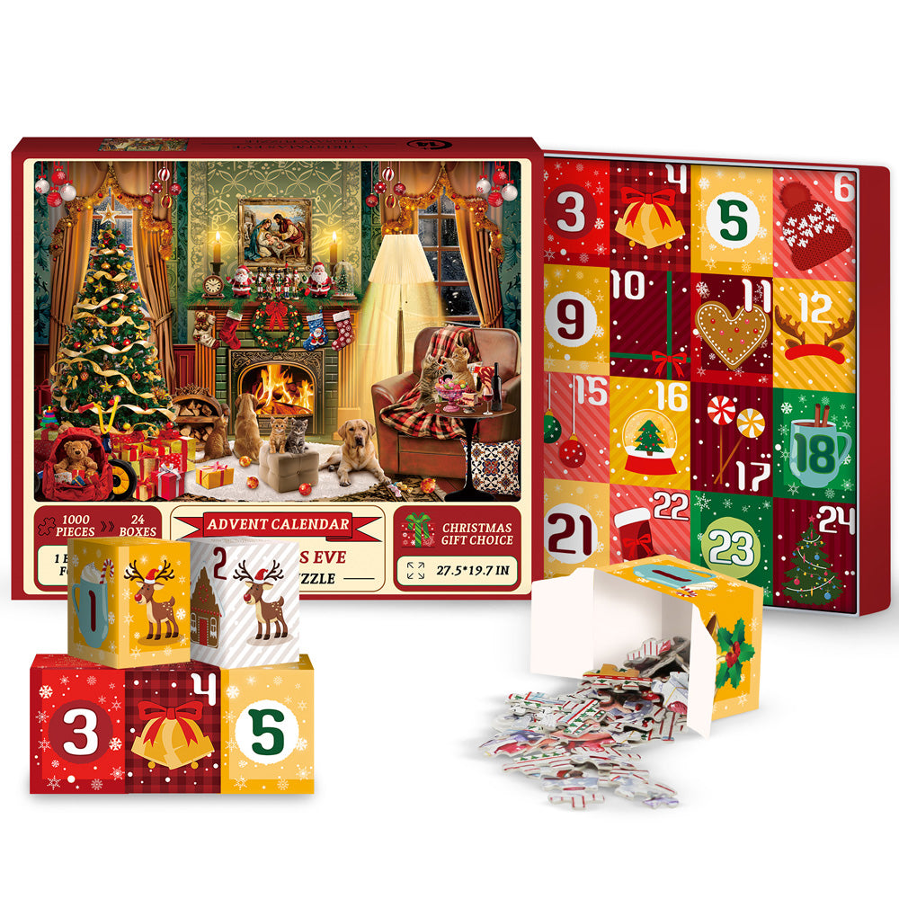 Christmas Eve Advent Calendar Jigsaw Puzzle 1000 Pieces