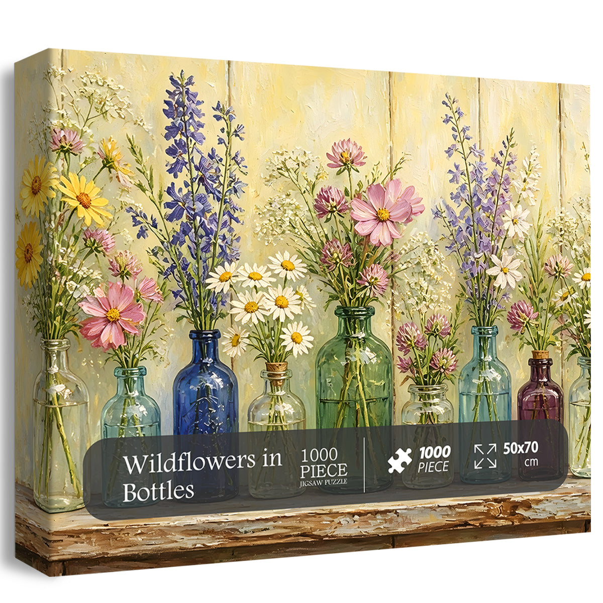 Wildflowers in Bottles Jigsaw Puzzle 1000 Pieces
